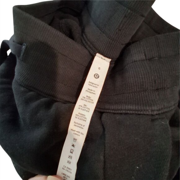 Lululemon Scuba Jogger sweat pants womens 6 black - Picture 4 of 6